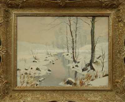 Gustav Porš - Zimní potůček
