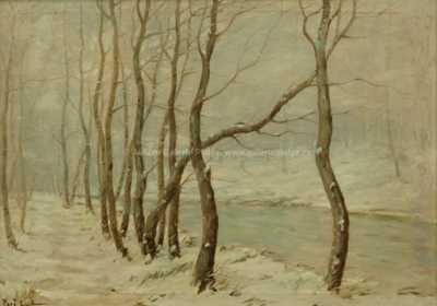  / Říčka v zimě / Gustav  Porš