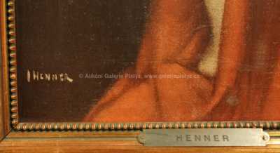  / Portrét dívky v červeném / Jean-Jacques Henner