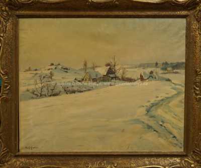 Gustav Porš - Chalupy v zimě