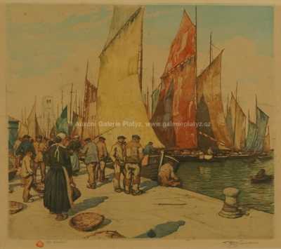  / Rybáři v Bretani / František Tavík Šimon