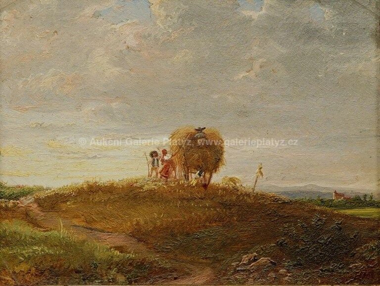 / Venkovská krajina s povozem / Antonín Waldhauser 
