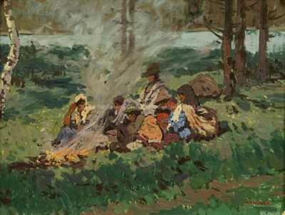  / Odpočinek tulácké rodiny u Sv.Jakubského rybníka / Jaroslav Panuška