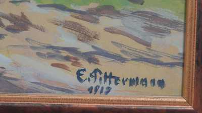  / Před roubenkami / Emil Artur Pitterman - Longen