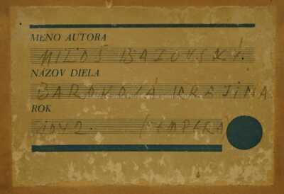  / Baroková krajina / Miloš Alexander Bazovský