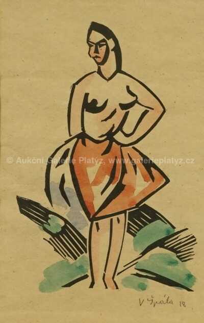 / Dívka v sukni / Václav Špála