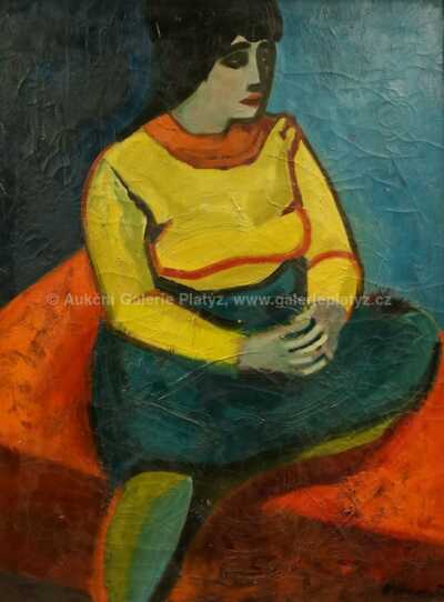  / Dívka ve žlutém svetru / Karel Vaca