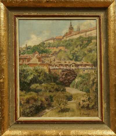 Jan Slavíček - Pohled na Pražský hrad