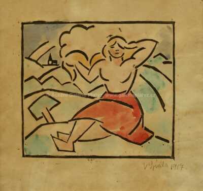  / Odpočívající dívka / Václav Špála