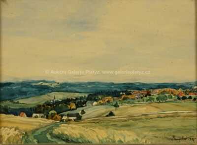  / Krajina s vesničkou / Josef Jambor