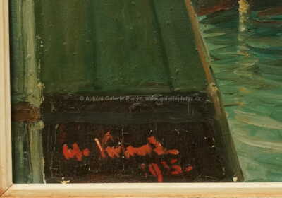  / Rybářské bárky v přístavu / Alois Kohout (Lecoque)