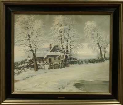 Gustav Porš - Zimní usedlost