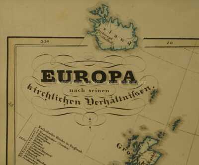  / Europa - náboženské členění / Justus Perthes