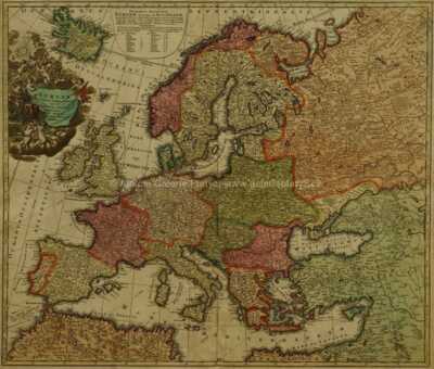  / Mapa Evropy / Jan Baptista Homann