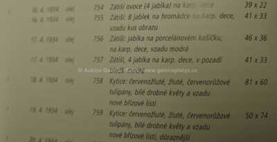  / Zátiší se čtyřmi jablky / Václav Špála