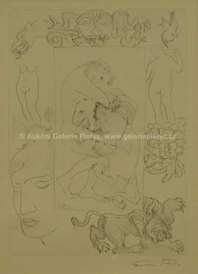  / Zápas s Nemejským lvem / Emil Filla