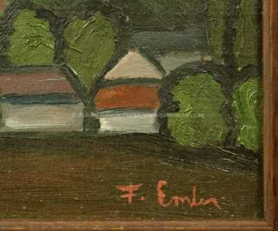  / Vesnička s kostelíkem / František Emler