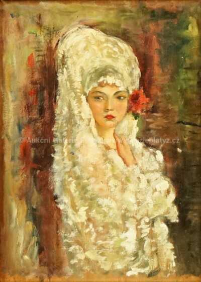  / Studie k obrazu Bílá krajka / František Xaver Naske