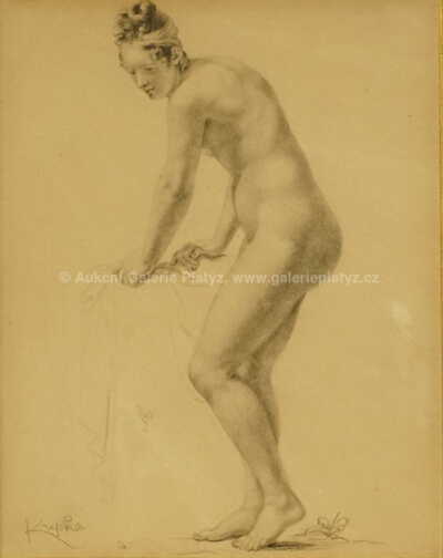  / Dívčí akt s draperií / František Kupka