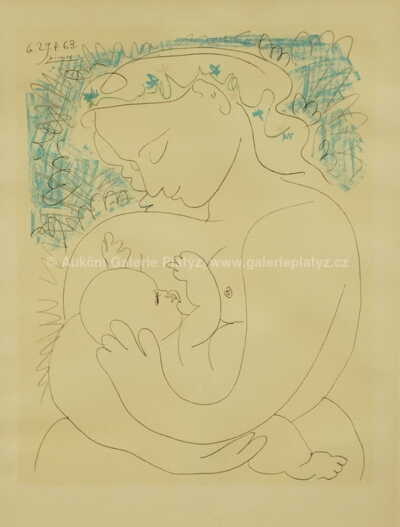  / Žena s dítětem / Pablo Picasso