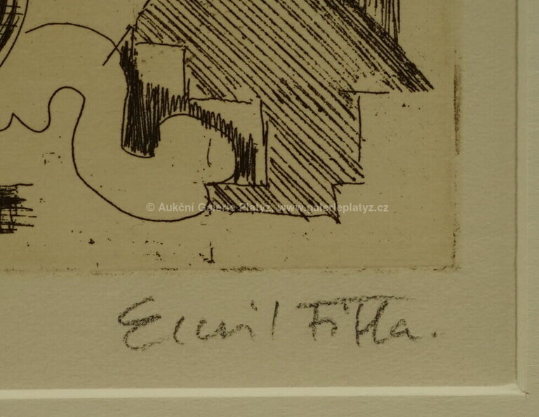  / Kubistické zátiší s kytarou / Emil Filla