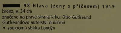  / Hlava ženy s příčesem / Otto Gutfreund