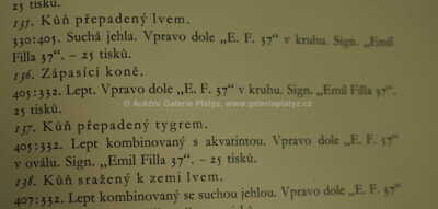  / Kůň přepadený tygrem / Emil Filla