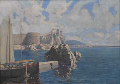  / Plachetnice u mola /   Autor neurčen