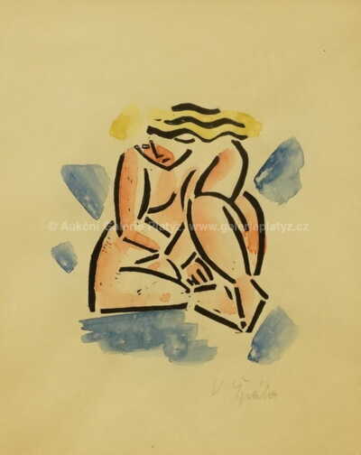  / Sedící dívka / Václav Špála