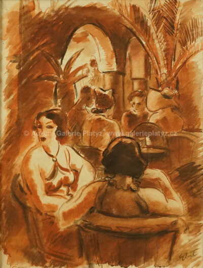  / V kavárně / František Zdeněk Eberl