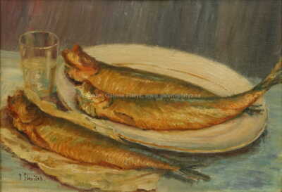  / Zátiší s rybami / Jan Slavíček