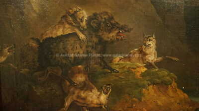  / Zápas vlčí smečky s divočákem / Quido Mánes