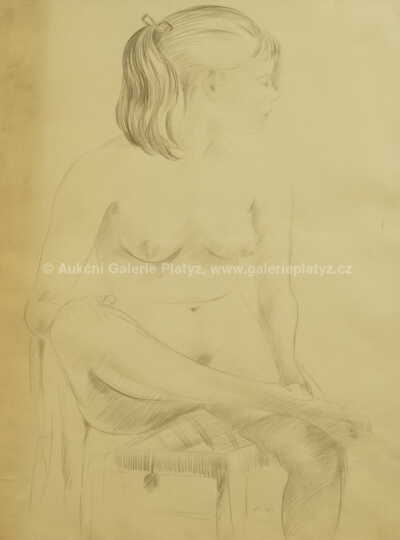  / Sedící akt / Lutobor Hlavsa