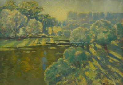  / Východ slunce na Labi / Václav Radimský