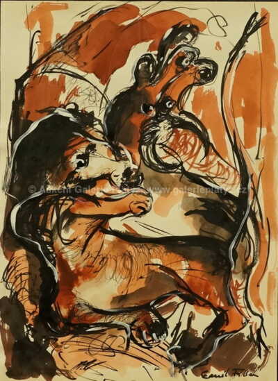  / Zápas býka se lvem / Emil Filla