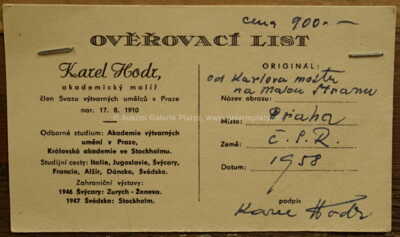  / Praha / Karel Hodr