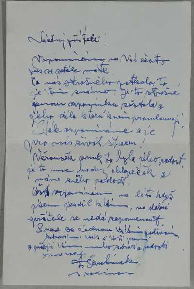  / Osobní korespondence F. Škrabánka / František Škrabánek