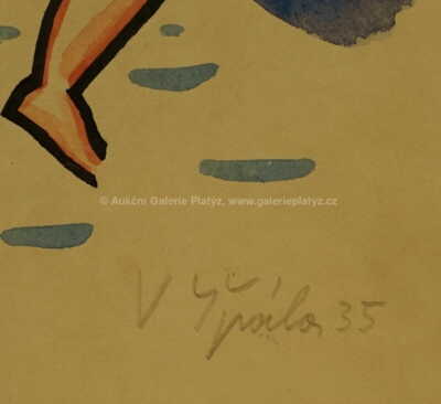  / Koupající se dívka / Václav Špála