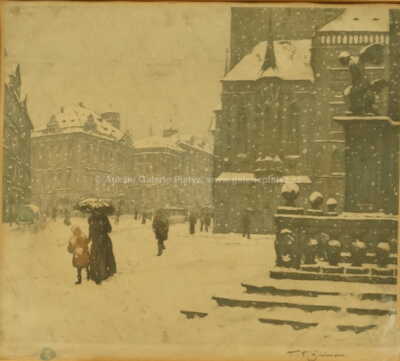  / Zima na Staroměstském náměstí / František Tavík Šimon