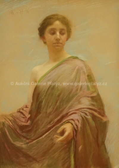  / Žena s draperií / Max Švabinský
