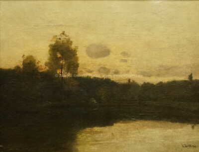  / Soumrak nad rybníkem / Antonín Chittussi