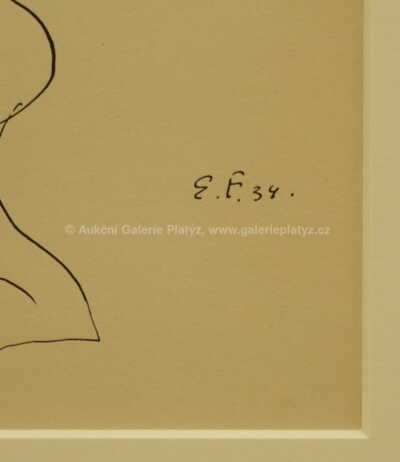  / Ženský kubistický akt / Emil Filla