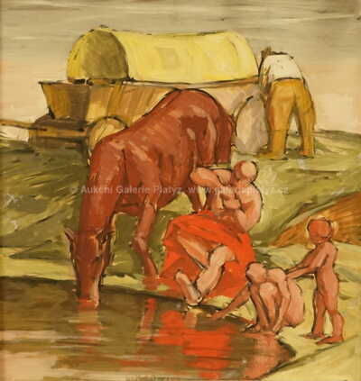  / Zastávka u rybníka / Vojtěch  Sedláček