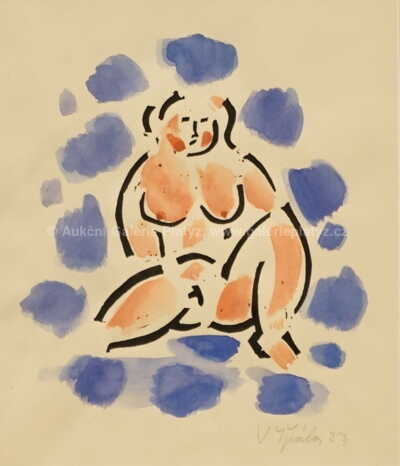  / Sedící děvče / Václav Špála