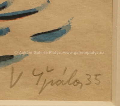  / Dívka myjící si vlasy / Václav Špála