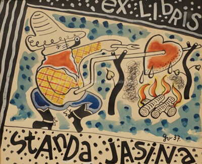 / Ex Libris Standa Jasin / Géza Včelička