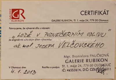  / Lodě v podvečerním odlivu / Josef Velčovský