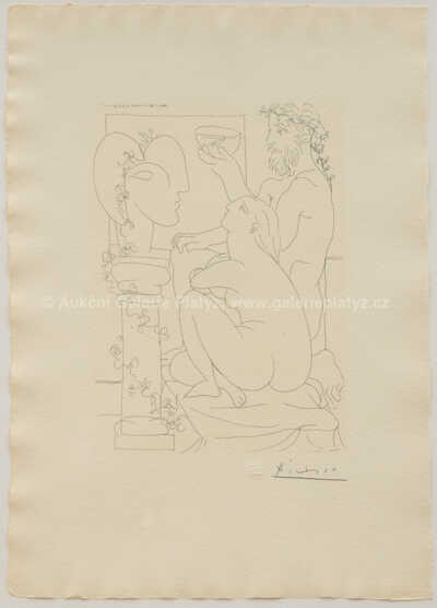  / Sculpteurs avec coupe et modele accroupi / Pablo Picasso