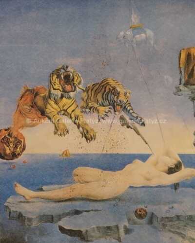  / Sen vyvolaný letem včely kolem granátového jablka těsně před probuzením / Salvador Dalí