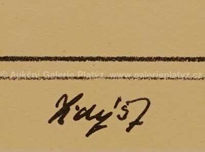  / Sedící dívka se zrcadlem / František  Tichý